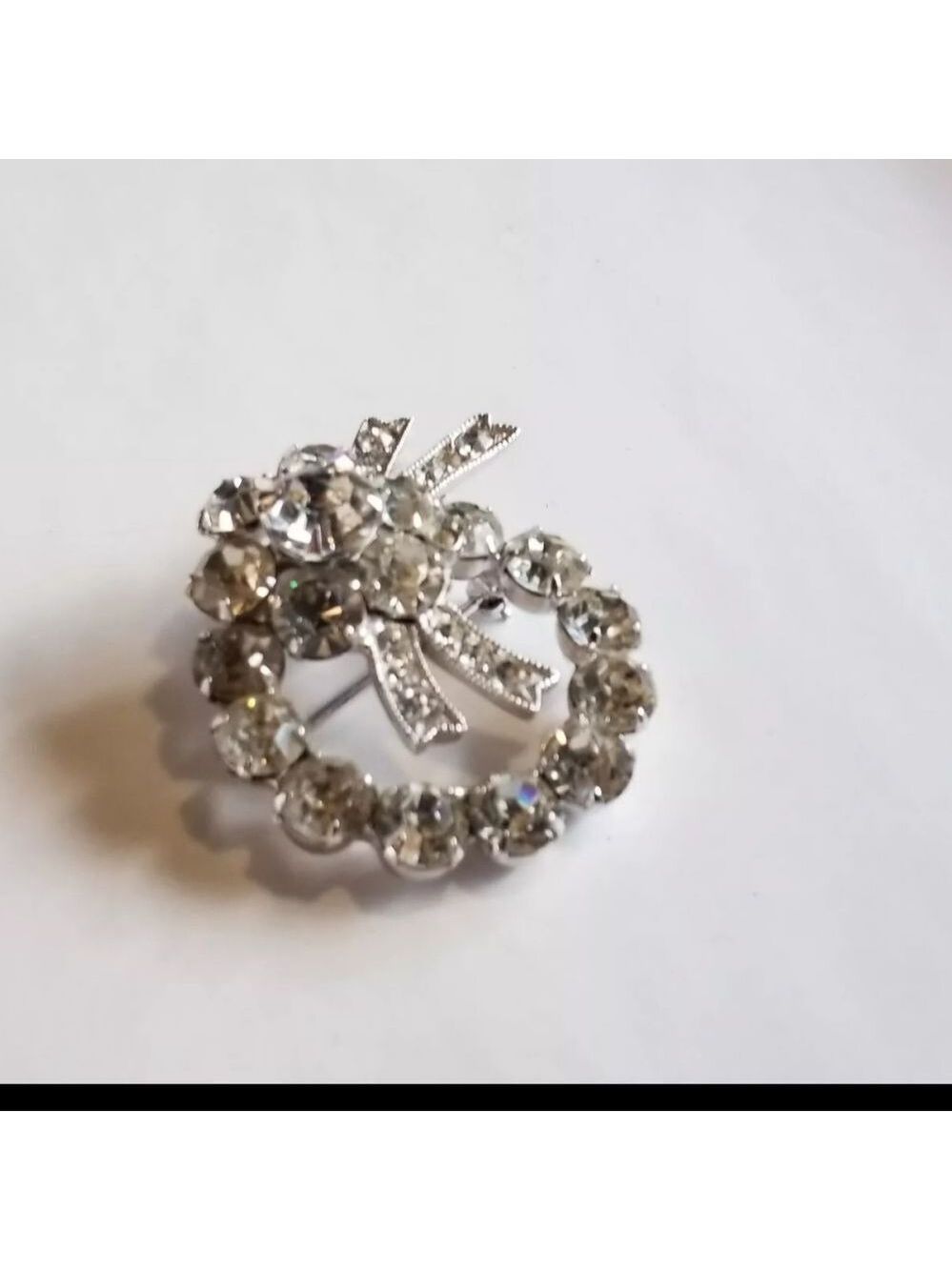 Vintage Eisenberg Ice Brooch Crystal Fashion Brooch 1940-50's - Picture 6 of 10